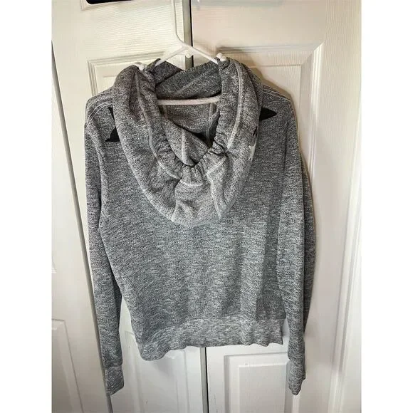 True Religion Women's Gray Graphic Hoodie Small Casual Kangaroo Pocket - Picture 3 of 9